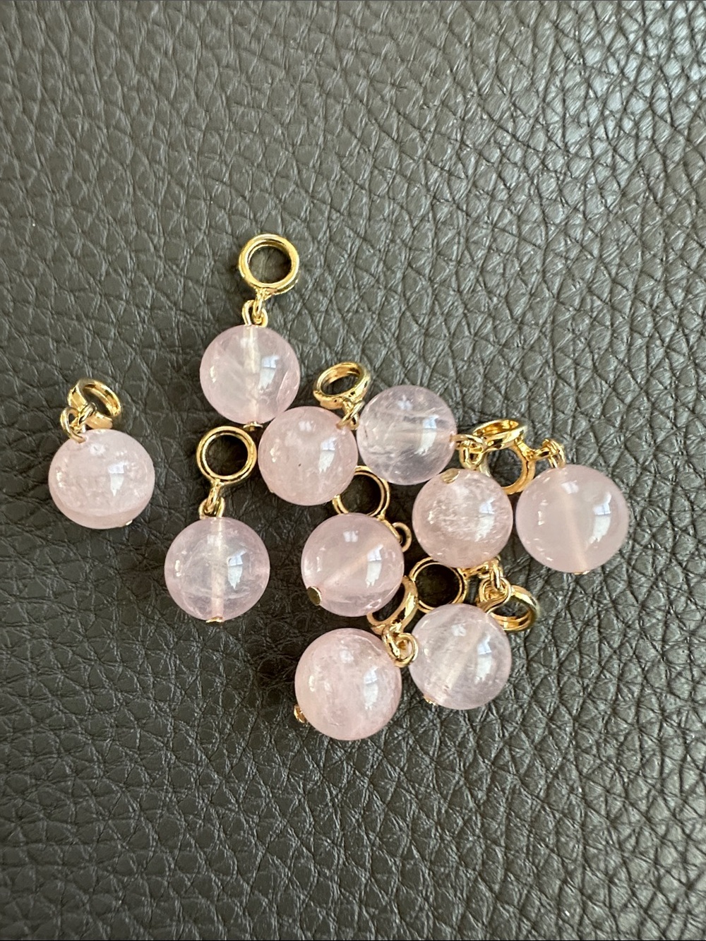 Vintage 10 Piieces of Rose Quartz Earrings Bundle